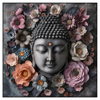Xxl Wandbild Buddha Kunst Mit Pastellblueten Quadrat Produktvorschau Frontal