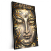 Xxl Wandbild Buddha Silber Gold Hochformat Produktvorschau Seitlich