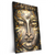 Xxl Wandbild Buddha Silber Gold Hochformat Produktvorschau Seitlich