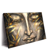 Xxl Wandbild Buddha Silber Gold Querformat Produktvorschau Seitlich