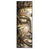 Xxl Wandbild Buddha Silber Gold Schmal Produktvorschau Frontal