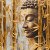 Xxl Wandbild Buddha Statue Im Goldenen Bambus Quadrat Motivvorschau