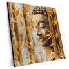 Xxl Wandbild Buddha Statue Im Goldenen Bambus Quadrat Produktvorschau Seitlich