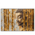Xxl Wandbild Buddha Statue Im Goldenen Bambus Querformat Produktvorschau Frontal