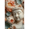 Xxl Wandbild Buddha Statue Mit Blueten Hochformat Motivvorschau