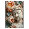 Xxl Wandbild Buddha Statue Mit Blueten Hochformat Produktvorschau Frontal