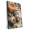 Xxl Wandbild Buddha Statue Mit Blueten Hochformat Produktvorschau Seitlich