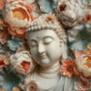 Xxl Wandbild Buddha Statue Mit Blueten Quadrat Motivvorschau