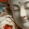 Xxl Wandbild Buddha Statue Mit Blueten Querformat Zoom