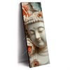 Xxl Wandbild Buddha Statue Mit Blueten Schmal Produktvorschau Seitlich