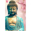 Xxl Wandbild Buddha Statue Mit Kirschblueten Hochformat Motivvorschau