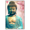Xxl Wandbild Buddha Statue Mit Kirschblueten Hochformat Produktvorschau Frontal