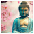 Xxl Wandbild Buddha Statue Mit Kirschblueten Quadrat Produktvorschau Frontal