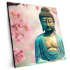 Xxl Wandbild Buddha Statue Mit Kirschblueten Quadrat Produktvorschau Seitlich