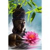 Xxl Wandbild Buddha Statue Mit Seerose Hochformat Motivvorschau