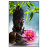 Xxl Wandbild Buddha Statue Mit Seerose Hochformat Produktvorschau Frontal