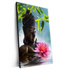 Xxl Wandbild Buddha Statue Mit Seerose Hochformat Produktvorschau Seitlich