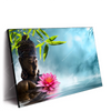 Xxl Wandbild Buddha Statue Mit Seerose Querformat Produktvorschau Seitlich