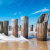 Xxl Wandbild Buhnen In Wellen Am Strand Quadrat Motivvorschau