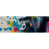 Xxl Wandbild Bunter Gorilla Mit Farbspritzern Panorama Motivvorschau