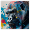Xxl Wandbild Bunter Gorilla Mit Farbspritzern Quadrat Produktvorschau Frontal