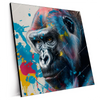 Xxl Wandbild Bunter Gorilla Mit Farbspritzern Quadrat Produktvorschau Seitlich