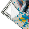 Xxl Wandbild Bunter Gorilla Mit Farbspritzern Querformat Materialvorschau