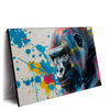 Xxl Wandbild Bunter Gorilla Mit Farbspritzern Querformat Produktvorschau Seitlich
