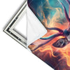 Xxl Wandbild Bunter Hirsch In Flammen Hochformat Materialvorschau