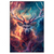 Xxl Wandbild Bunter Hirsch In Flammen Hochformat Produktvorschau Frontal