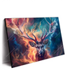 Xxl Wandbild Bunter Hirsch In Flammen Querformat Produktvorschau Seitlich