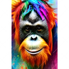 Xxl Wandbild Bunter Orang Utan Hochformat Motivvorschau