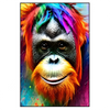 Xxl Wandbild Bunter Orang Utan Hochformat Produktvorschau Frontal