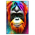 Xxl Wandbild Bunter Orang Utan Hochformat Produktvorschau Frontal
