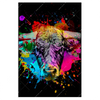 Xxl Wandbild Bunter Stier Schwarz Hochformat Produktvorschau Frontal