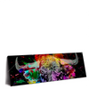 Xxl Wandbild Bunter Stier Schwarz Panorama Produktvorschau Seitlich