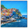 Xxl Wandbild Buntes Dorf Manarola Quadrat Produktvorschau Frontal