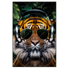Xxl Wandbild Cooler Tiger Hochformat Produktvorschau Frontal
