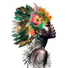 Xxl Wandbild Doppelbelichtung Portraet Einer Afrikanischen Frau Hochformat Motivvorschau