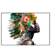 Xxl Wandbild Doppelbelichtung Portraet Einer Afrikanischen Frau Querformat Produktvorschau Frontal