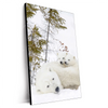Xxl Wandbild Eisbaerenfamilie In Winterlicher Landschaft Hochformat Produktvorschau Seitlich