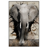 Xxl Wandbild Elefant Bricht Durch Mauer Hochformat Produktvorschau Frontal