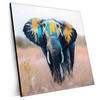 Xxl Wandbild Elefant Farben Der Wildnis Quadrat Produktvorschau Seitlich