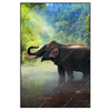 Xxl Wandbild Elefant Im Wasser Hochformat Produktvorschau Frontal