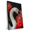 Xxl Wandbild Eleganter Schwan Mit Blumen Hochformat Produktvorschau Seitlich