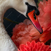 Xxl Wandbild Eleganter Schwan Mit Blumen Hochformat Zoom