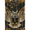 Xxl Wandbild Eule Inmitten Goldener Blaetter Hochformat Motivvorschau