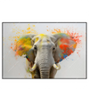 Xxl Wandbild Farbenexplosion Mit Elefant Querformat Produktvorschau Frontal