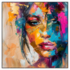 Xxl Wandbild Farbexplosion Portraet Lola Quadrat Produktvorschau Frontal