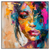 Xxl Wandbild Farbexplosion Portraet Lola Quadrat Produktvorschau Frontal